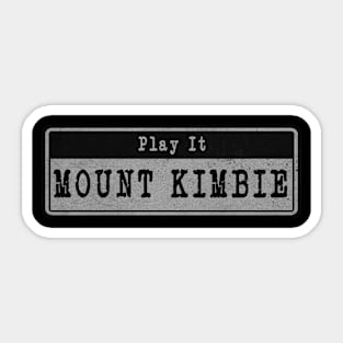 Mount Kimbie // Vintage Fanart Tribute Sticker